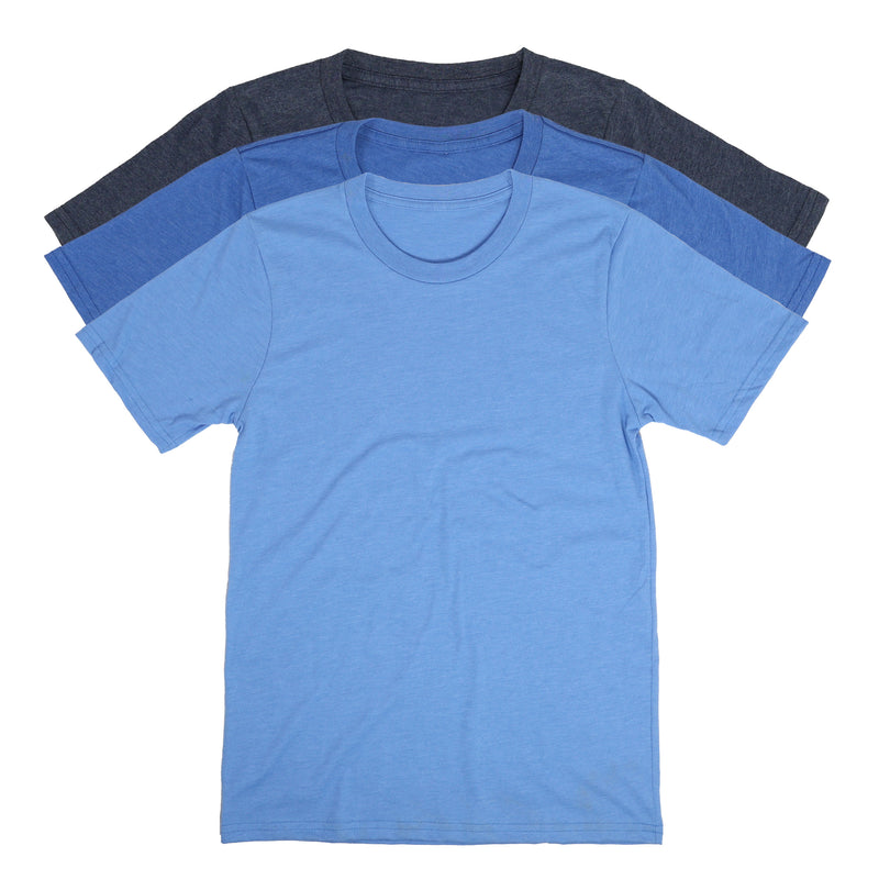 Basic T Shirt Shades Of Blue Pack